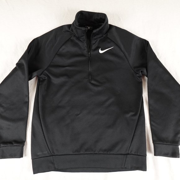 Nike Dry Fit Training Jacket Adult Small Embroidered Swoosh 1/4 Zip Pullover - Picture 1 of 12